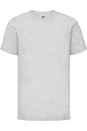 Fruit Of The Loom T-Shirt Kinder T-Shirt für Mädchen u. Jungen im 2er/3er Pack - 100% Baumwolle (3-tlg) Gr. 92 bis 164 - verschiedene Farben grau 128