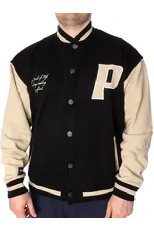 Pegador Collegejacke Jacke Flint Varsity kontrastfarbene Ärmel schwarz M