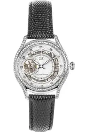 CARL VON ZEYTEN Automatikuhr Seewald CVZ0069WHS, Armbanduhr, Damenuhr, Saphirglas, Made in Germany, Mechanische Uhr schwarz