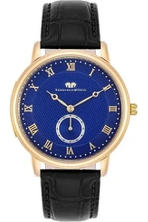 Rhodenwald & Söhne Quarzuhr Moonlight schwarz, mit Echtleder-Armband