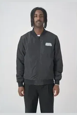Cleptomanicx Bomberjacke Grave Gull in lockerem Schnitt schwarz M