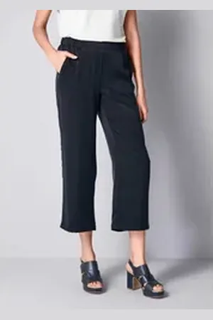 ALBA MODA Schlupfhose Hose mit weitem Bein blau 40