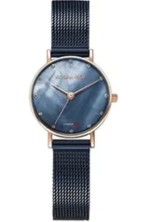 VICTORIA HYDE Quarzuhr Loughton Pearl Damen Basic Mesh-Armband, (1-tlg., Kein Set) blau