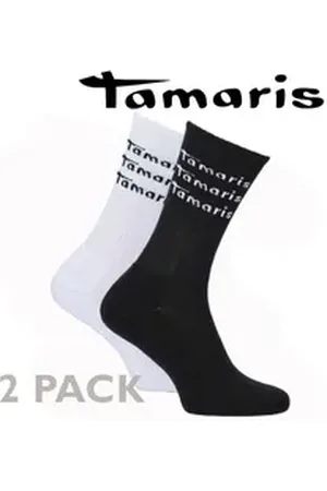 Tamaris Sportsocken Tennis-/CREW (Set, 2-Paar, 2 Paare) aus hautfreundlicher Baumwolle weiß 39-42