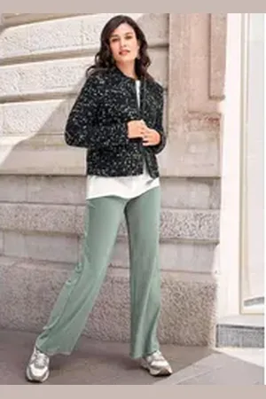 ALBA MODA Jerseyhose Hose grün 44