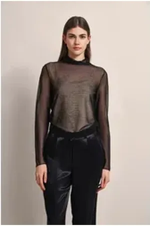 Bugatti Langarmshirt mit Glanzeffekt schwarz XL