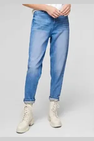 QS by s.Oliver 7/8-Hose Relaxed: Tapered ankle leg-Jeans Waschung blau 36