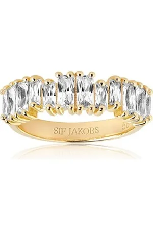 Sif Jakobs Silberring, Zirkonia gelb|goldfarben 52