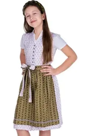 Isar Dirndl Kinderdirndl 3tlg. - BASTIENNE - fliederrosé/oliv 152