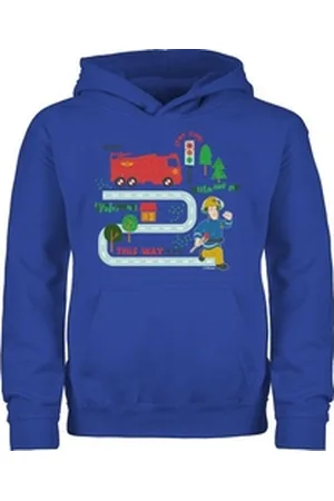 Shirtracer Hoodie This way Jupiter Feuerwehrmann Sam Jungen blau 98 (1/2 Jahre)