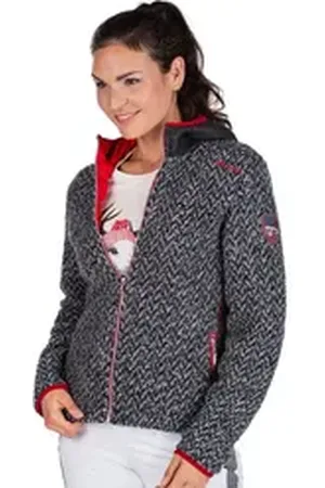 Almgwand Outdoorjacke Outdoorjacke Damen - MAHDSPITZE - anthrazit/hellgrau/rot grau|rot 44