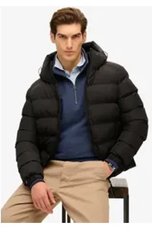 Superdry Steppjacke HOODED SPORTS PUFFER JACKET schwarz XXXL