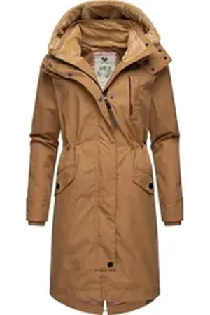 Ragwear Kurzmantel Nicco Stylischer Damen Parka für die Übergangszeit braun XXL (44)