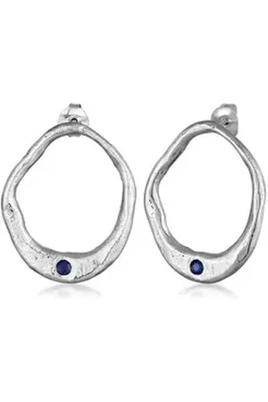 Haze & Glory Paar Creolen Topas Ohrstecker - Lola 925 Silber silberfarben
