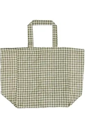 IB LAURSEN Shopper - Tasche Strandtasche Einkaufstasche Wattiert Karo Grün grün