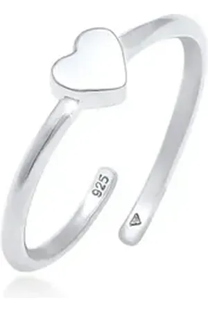 Elli Silberring Kinder Herz Liebe 925 Silber, Herz silberfarben