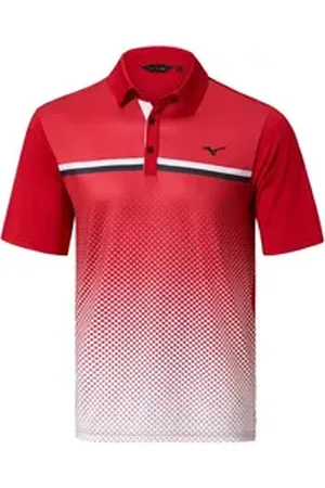 Mizuno Poloshirt Golf Polo Move Tech Quick Dry Gradient Rot Herren UK S S
