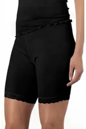 Nina Von C. Thermounterhose Damen Radlerhose Wool Silk (Stück, 1-St) Zwickel schwarz 40