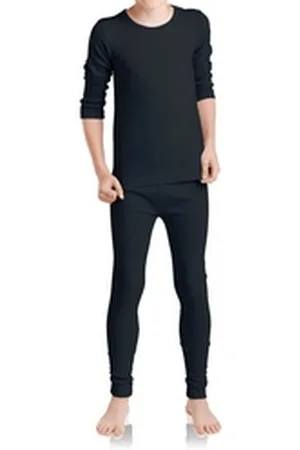 MT Thermohose Kinder Ski- & Thermowäsche Set Lange Unterwäsche - Jungen & Mädchen schwarz 146-152