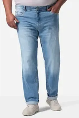 Happy Size Men Plus 5-Pocket-Jeans Men+ Jeans 5-Pocket Tapered Loose Fit bis 36/72 blau 26