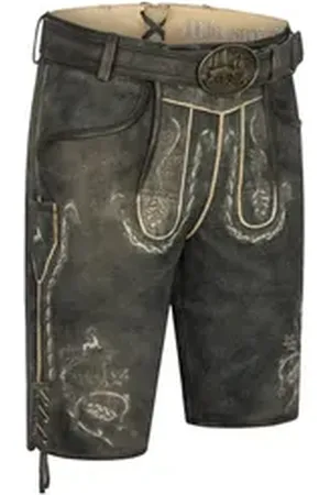 Nübler Trachtenlederhose Lederhose kurz Tristan in Torf von 52
