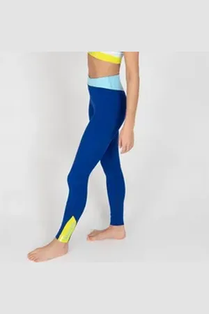 Bodyguard Leggings Tight-Falmouth farblich abgesetzter Bund blau 40