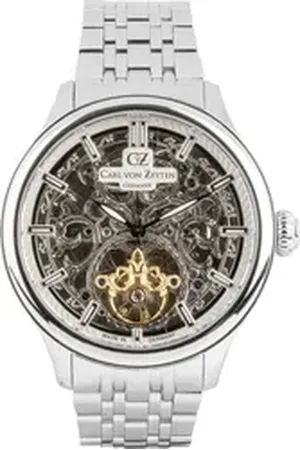 CARL VON ZEYTEN Automatikuhr St. Georgen CVZ0014WHMS, Armbanduhr, mechanische Uhr, Herrenuhr, Made in Germany silberfarben