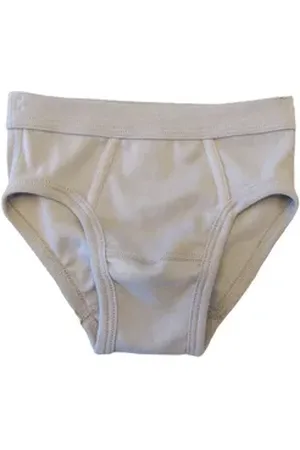 Hermko Slip 2840 Jungen Slip mit Weichbund aus reiner Bio-Baumwolle grau 128