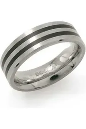 Boccia Titanium Boccia Fingerring Boccia Ring 0101-17 Titan/schwarz Gr. 64 grau