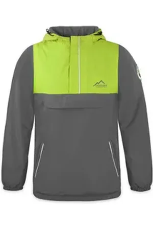 Normani Windbreaker Kinder Windbreaker Mayo Unisex Winterjacke Regenjacke wasserdichter Anorak mit Reflektoren grau 122-128