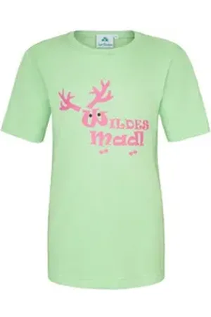 Isar Trachtenbluse Trachtenshirt Kind - WILDES MADL - kiwi 152