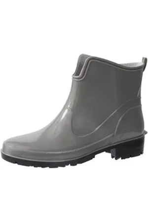 Ladeheid Gummistiefeletten LA-930 kurze Boots für Frauen Gummistiefel Damen wasserfest und bequem grau 38 EU