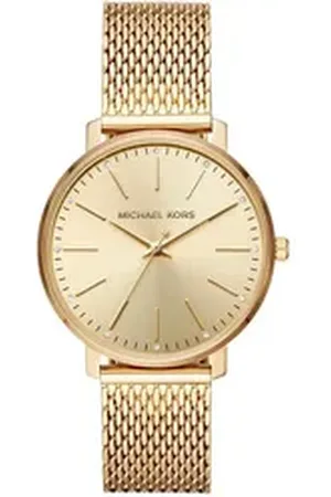 Michael Kors Quarzuhr PYPER MK4339, Armbanduhr, Damenuhr, Glassteine, Edelstahlarmband goldfarben