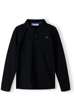 Minoti Langarmshirt Langärmeliges Polooberteil (1y-14y) schwarz 80-86cm