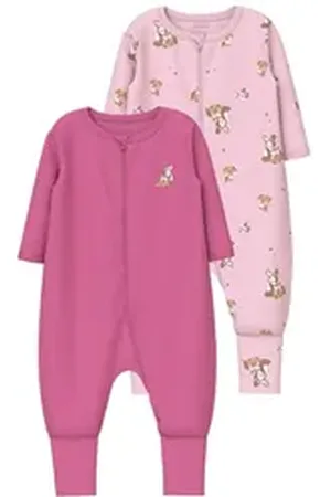NAME IT Schlafoverall NBFNIGHTSUIT 2P ZIP FF ROSE BAMBI rosa 80