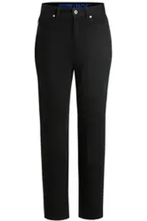 HUGO BOSS 5-Pocket-Jeans Damen Jeans NOE_B Mom Fit (1-tlg) schwarz 27/30