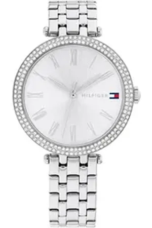 Tommy Hilfiger Quarzuhr NATALIE 1782719, Armbanduhr, Damenuhr, Glaskristalle, Edelstahlarmband silberfarben