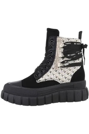 Ital-Design Damen High-Top Freizeit Sneakerboots (85757929) Keilabsatz/Wedge Sneakers High in Schwarz beige|schwarz 37 EU
