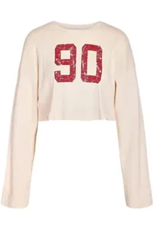 Noisy May Langarmshirt NMKIMANA (1-tlg) Plain/ohne Details beige|rot L
