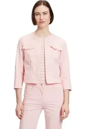 Betty Barclay Jackenblazer Sommerjacke mit Schmucksteinen Strass rosa 48