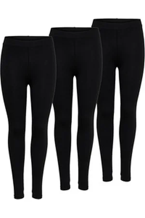 ONLY Leggings 3er Pack Leggings Damen schwarz Freizeit Sport Fitness 15248499 schwarz M
