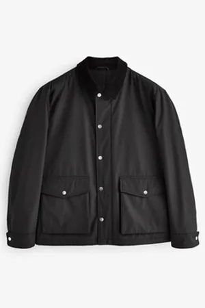 Next Regenjacke Wasserabweisende Jacke mit Cordkragen (1-St) schwarz S