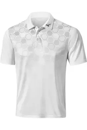 Mizuno Poloshirt Golf Polo Gradient Hexagon Weiß Herren M M