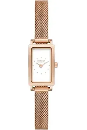 Skagen Quarzuhr HAGEN MICRO SKW3148, Armbanduhr, Damenuhr, Edelstahlarmband, analog goldfarben