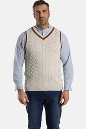 Charles Colby Pullunder EARL CONSTANTINE mit Streifen in Kontrastfarbe blau 3XL (64/66)