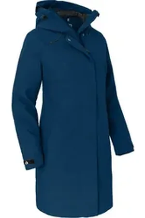 Bergson Regenmantel VERLA Damen Regenmantel, Netzfutter, 20000 mm Wassersäule, Normalgrößen, du blau 36