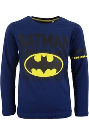 Batman DC Comics Langarmshirt DC Comics Jungen langarm Shirt Gr. 134 bis 164 blau 164