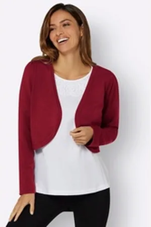 WITT WEIDEN Strickjacke Strickbolero rot 44