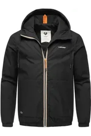 Ragwear Outdoorjacke Windeyer Stylische Herren Übergangsjacke mit Kapuze schwarz XL (54)