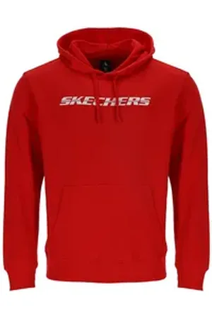Skechers Hoodie STRIKETHROUGH HOODIE Verstellbarer Kordelzug rot XXL